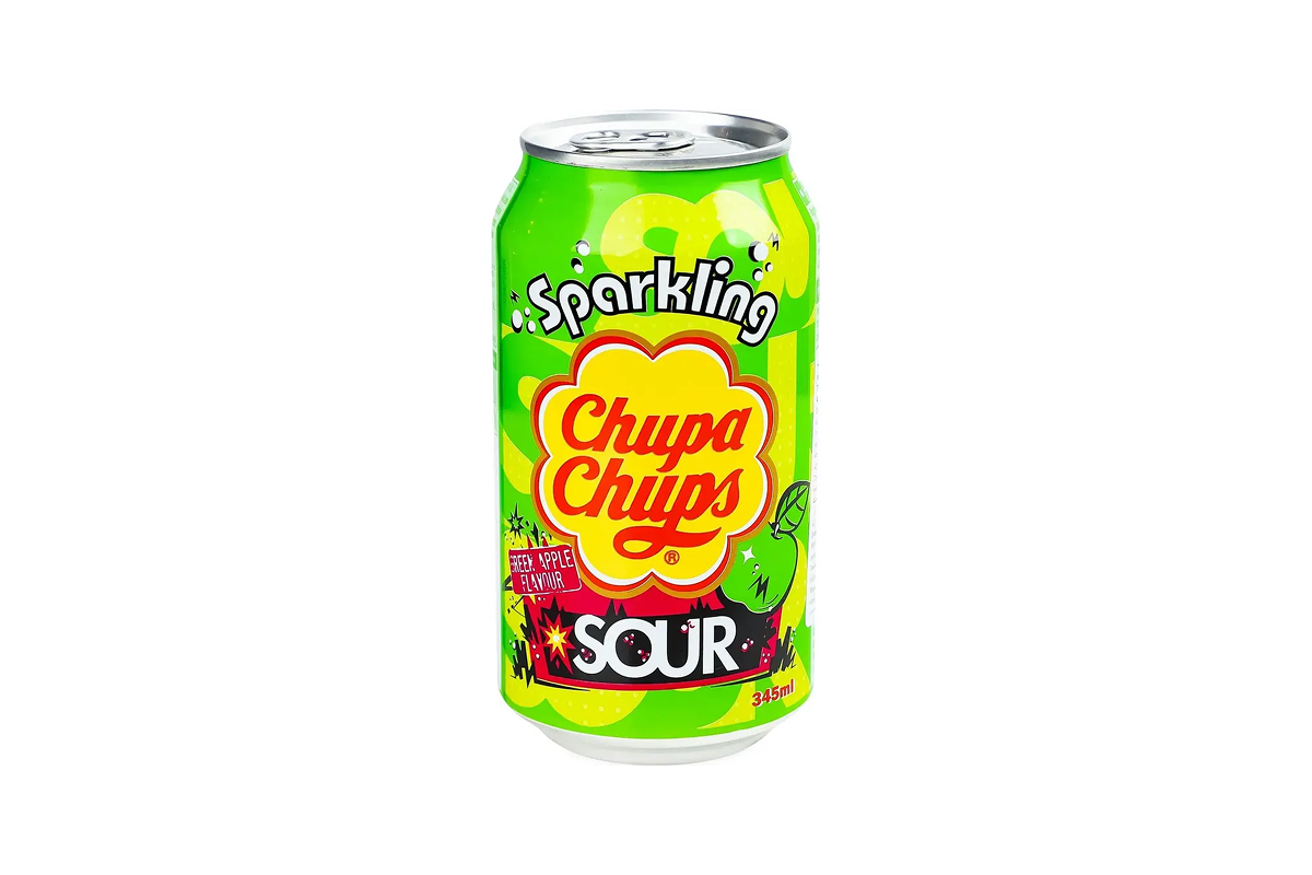 Напій газований Chupa Chups зі смаком кислого яблука