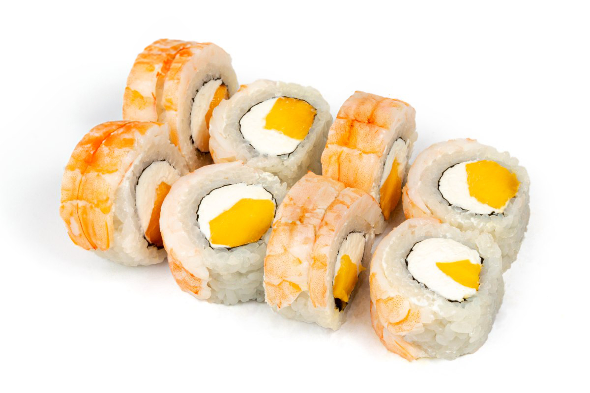 Філадельфія з креветкою та манго