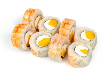 Філадельфія з креветкою та манго